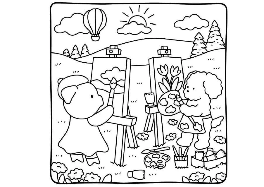 Kleurplaat Cozy Moments 22 Kleurplaat Cozy Moments15