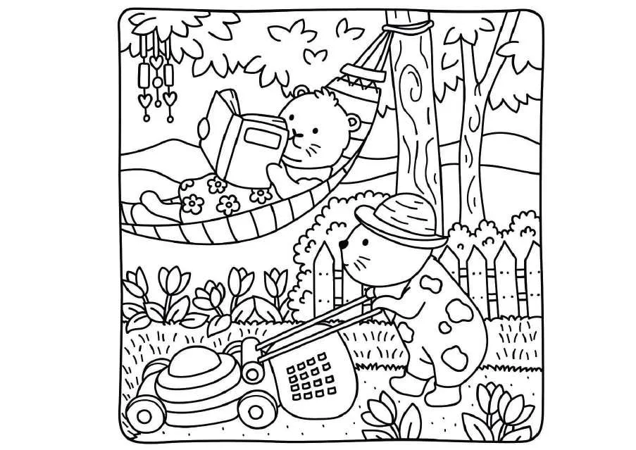 Kleurplaat Cozy Moments 14 Kleurplaat Cozy Moments7