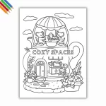 Kleurplaat Cozy Spaces thumbnail