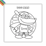 Kleurplaat Dog Man 6 Kleurplaat Dog Man thumbnail