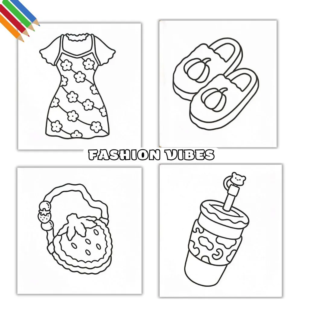 Kleurplaat Fashion Vibes thumbnail