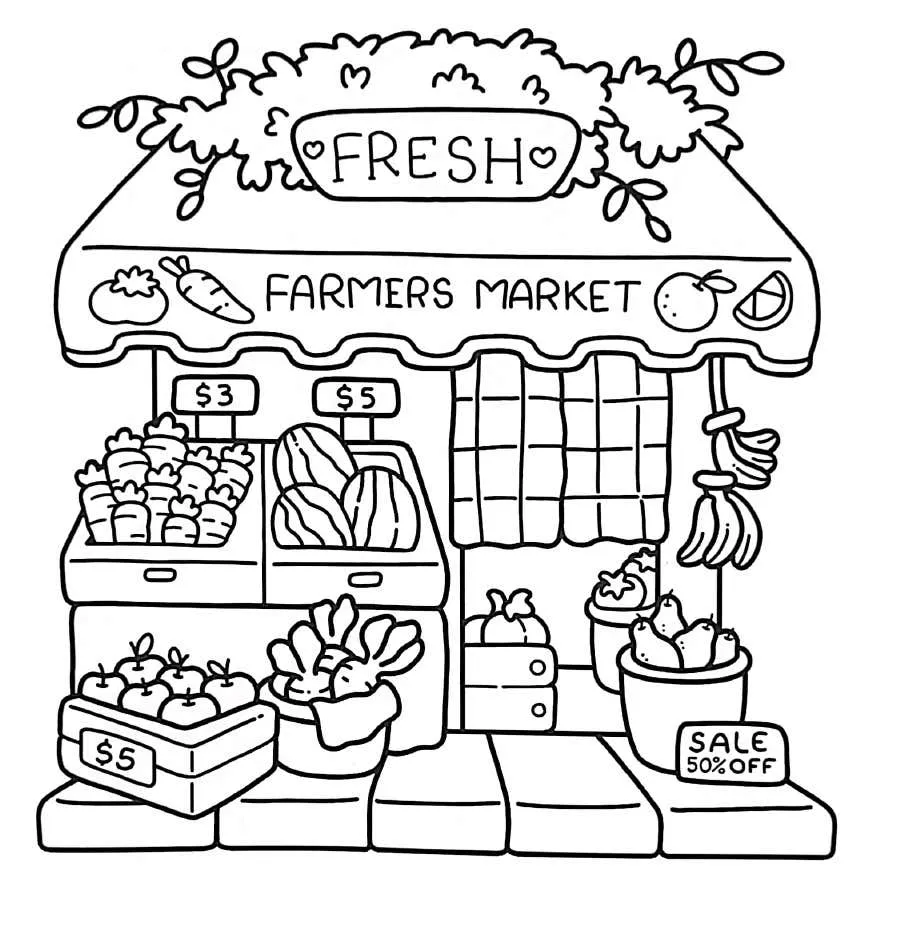 Kleurplaat Little Corner gratis11