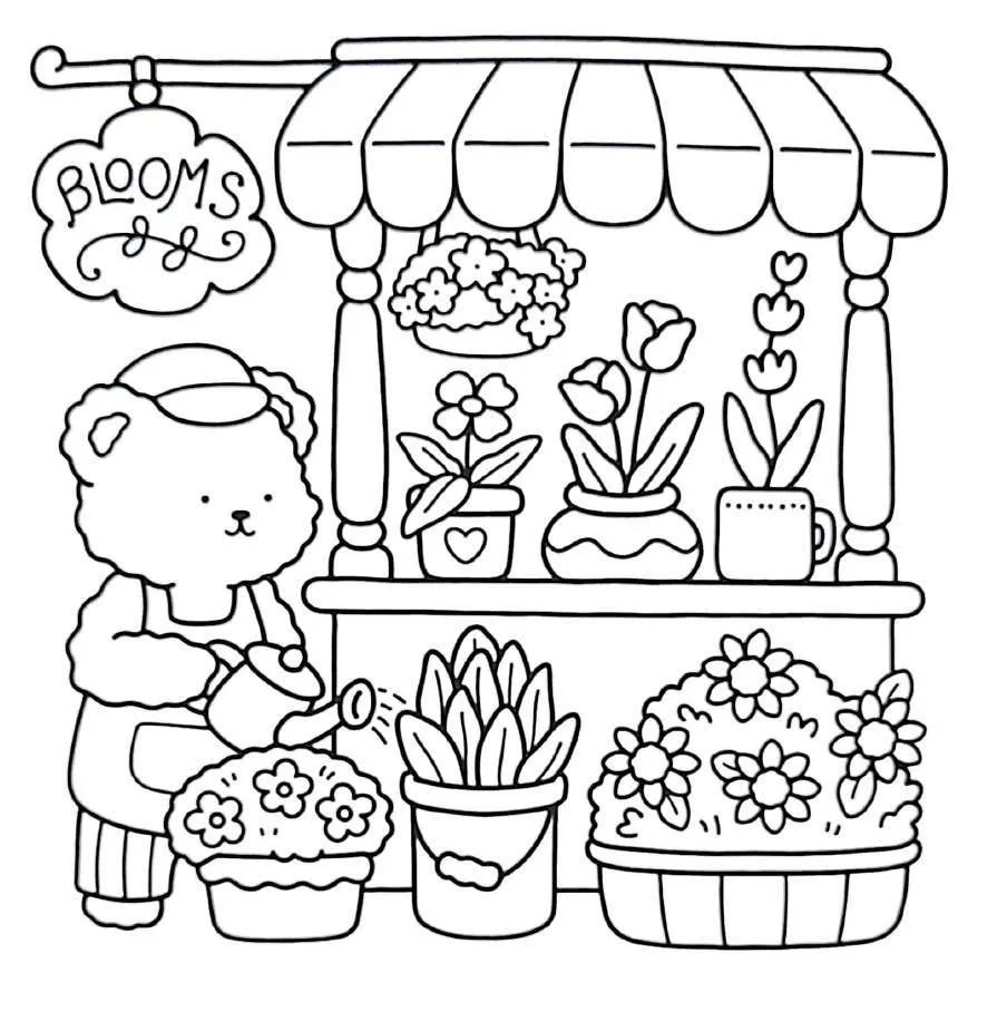 Kleurplaat Little Corner gratis14