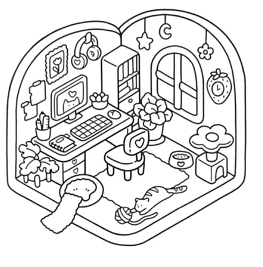 Kleurplaat Little Corner gratis15