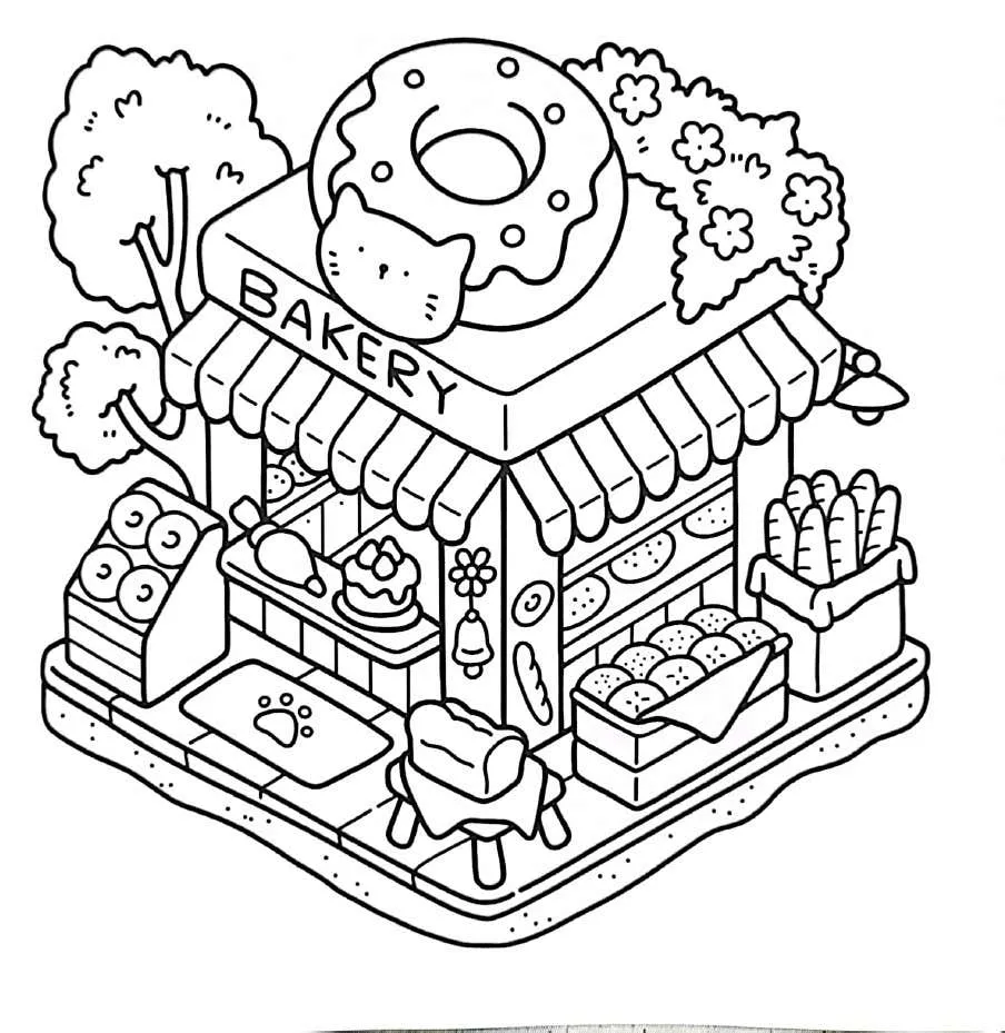 Kleurplaat Little Corner gratis18