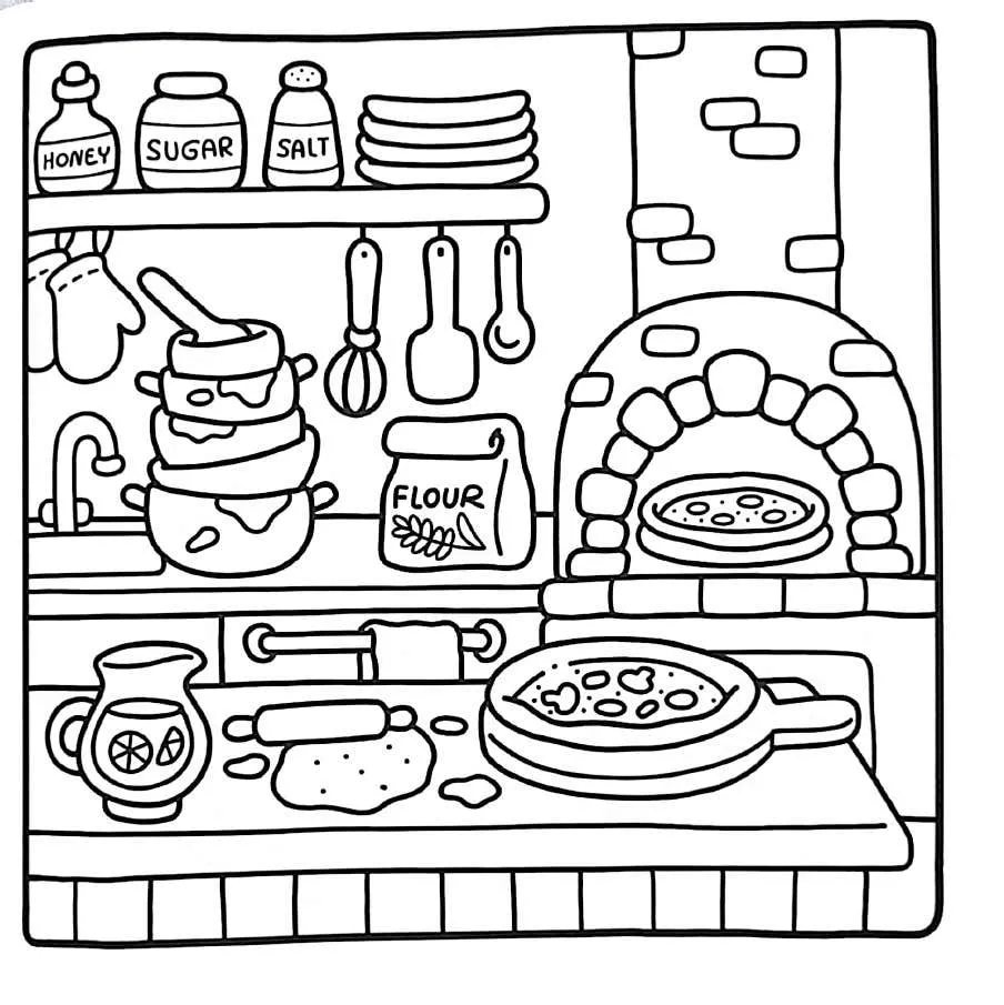 Kleurplaat Little Corner gratis30