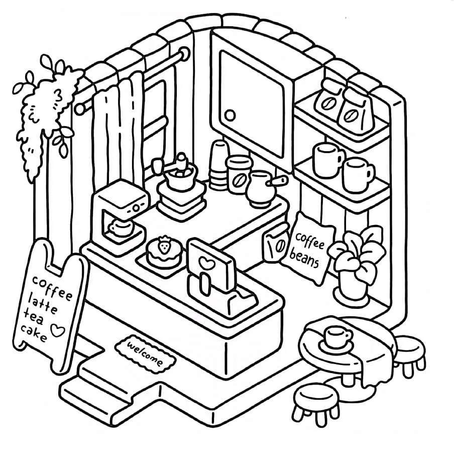 Kleurplaat Little Corner gratis35