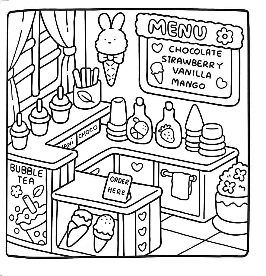 Kleurplaat Little Corner gratis36