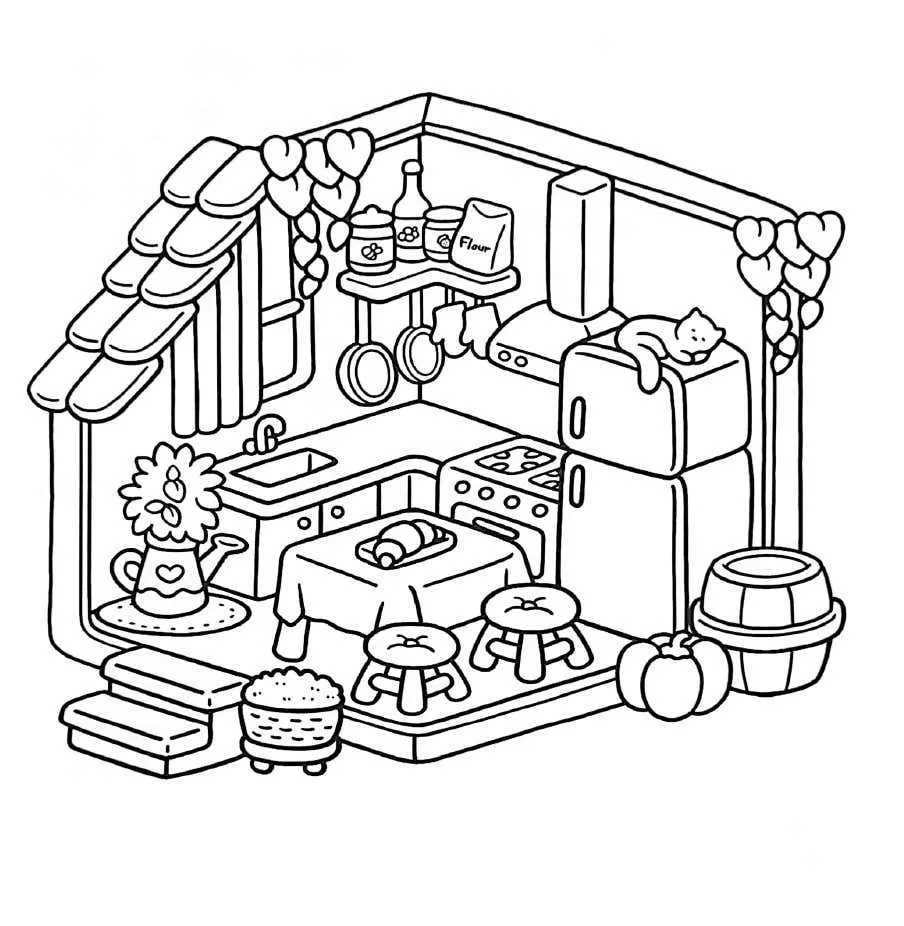 Kleurplaat Little Corner gratis4