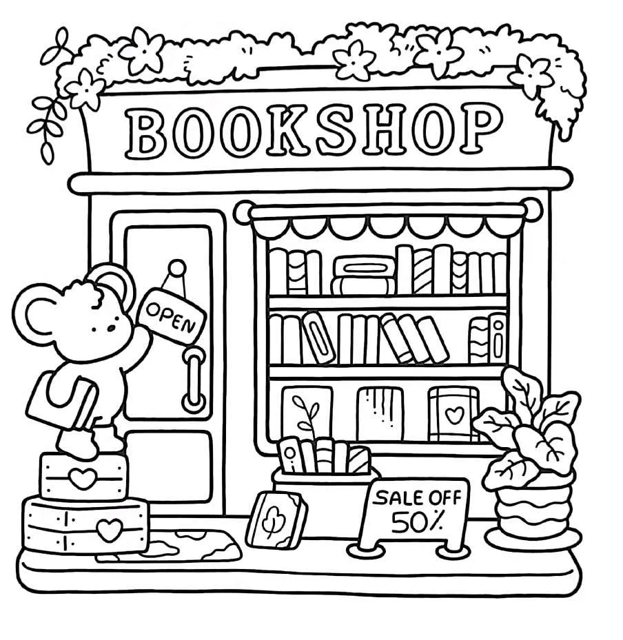 Kleurplaat Little Corner gratis5