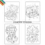 Kleurplaat Pocket World thumbnail