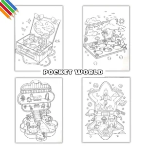 Kleurplaat Pocket World