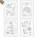 Kleurplaat Tiny Cats thumbnail