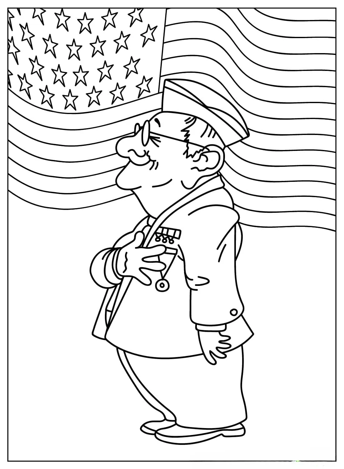 Online kleuren Veteranen dag