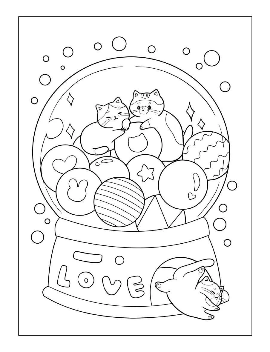 Kleurplaat Tiny Cats 22 Tiny Cats katten kleurplaten