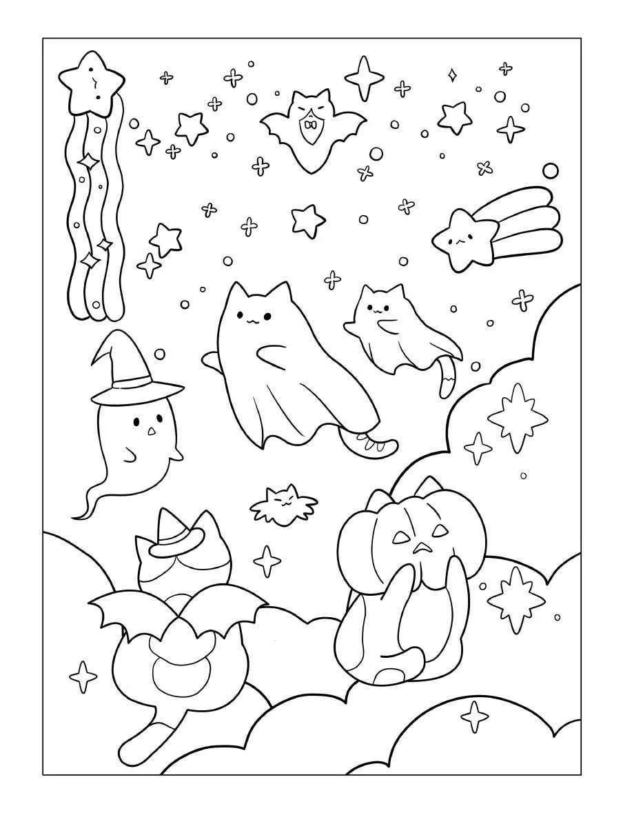 Kleurplaat Tiny Cats 46 Tiny Cats voor kinderen kleuren