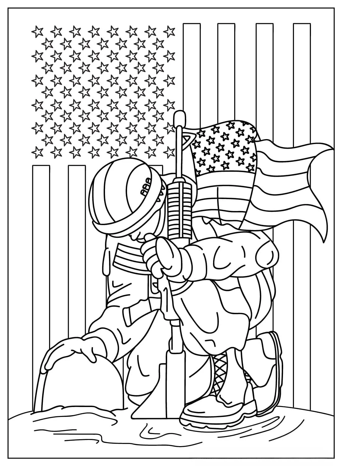 Veteranen dag kleurboek PDF downloaden