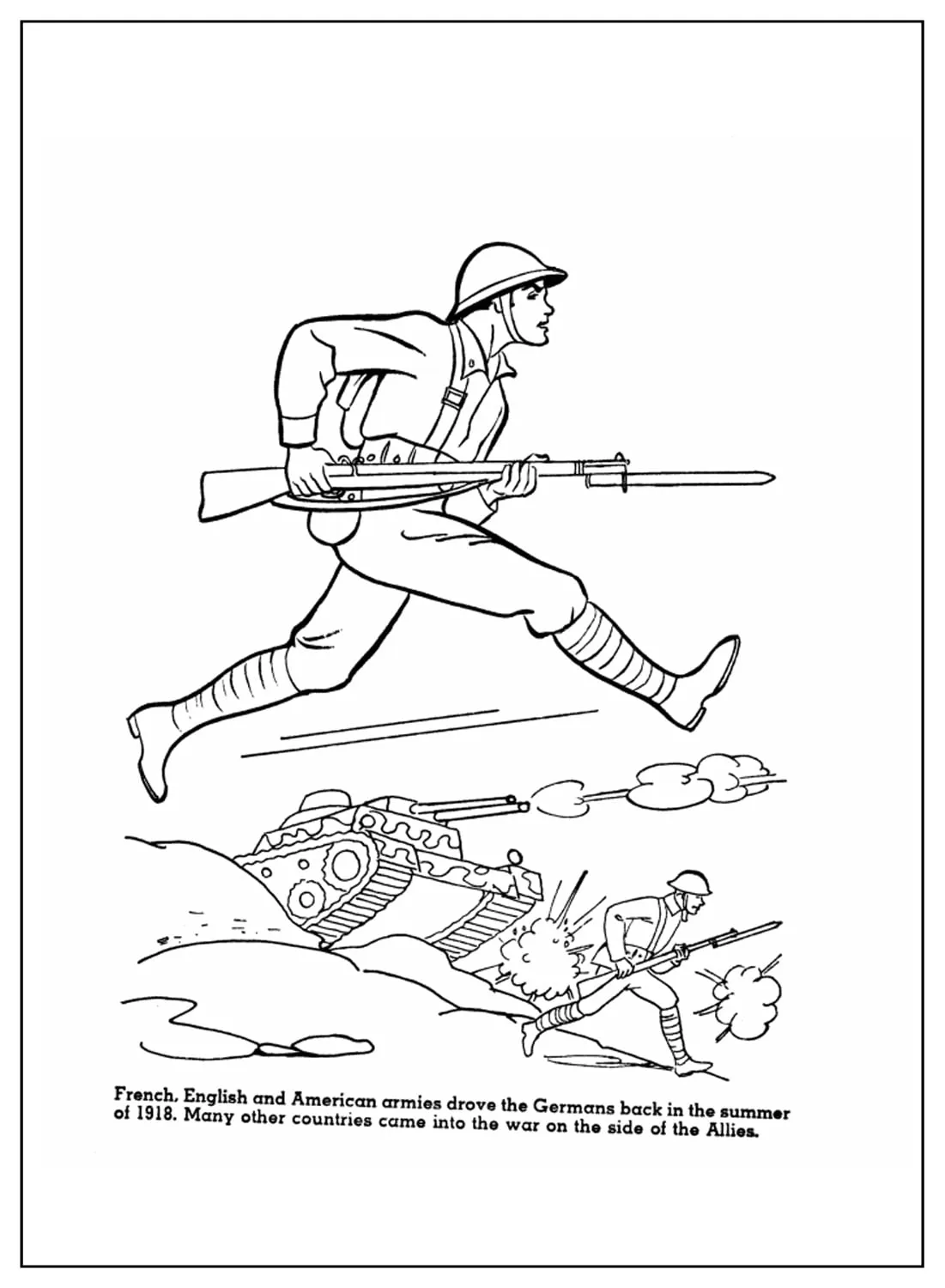 Veteranen dag kleurboek PDF print