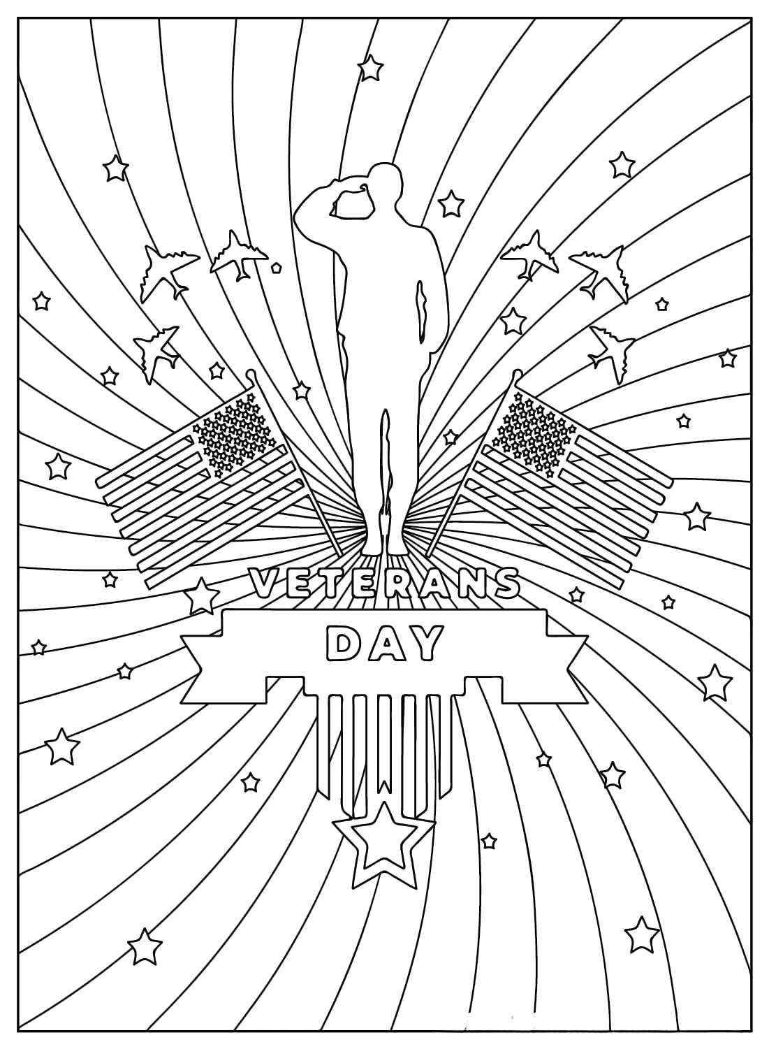 Veteranen dag kleurboek downloadbaar