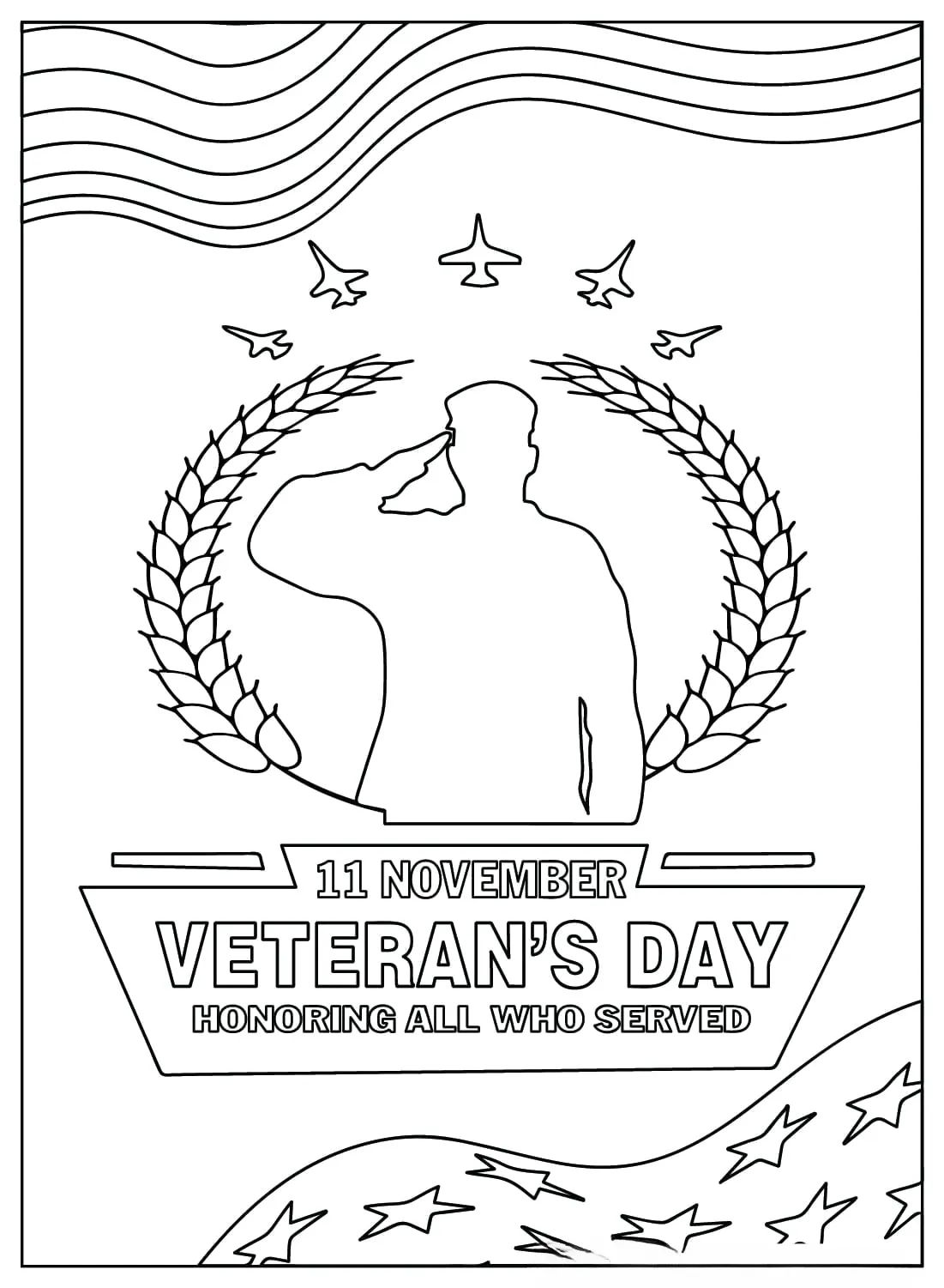 Veteranen dag kleurboek printen_1