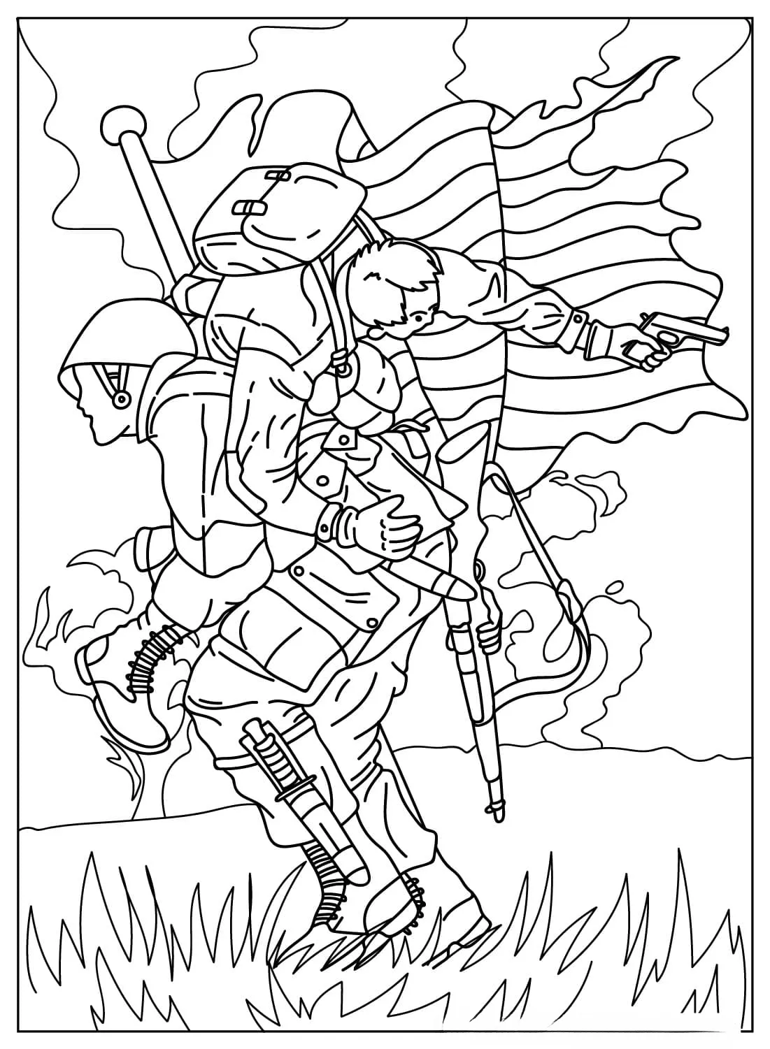 Veteranen dag kleurboek voor kinderen