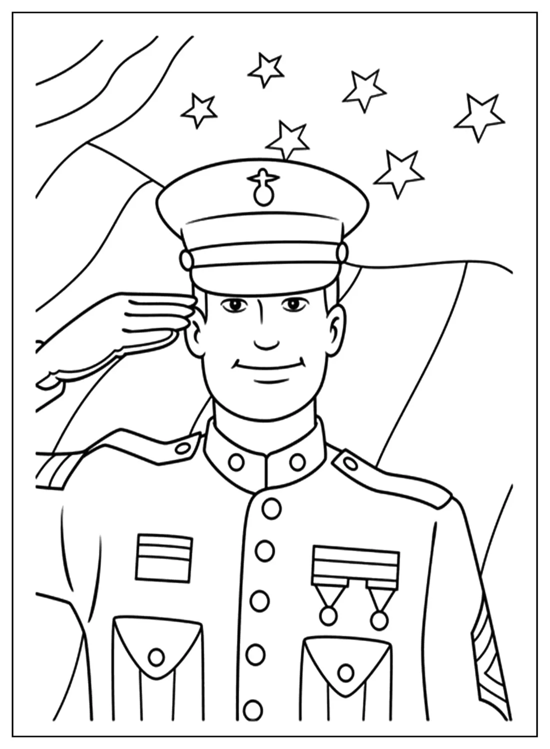 Veteranen dag kleurplaat basisschool