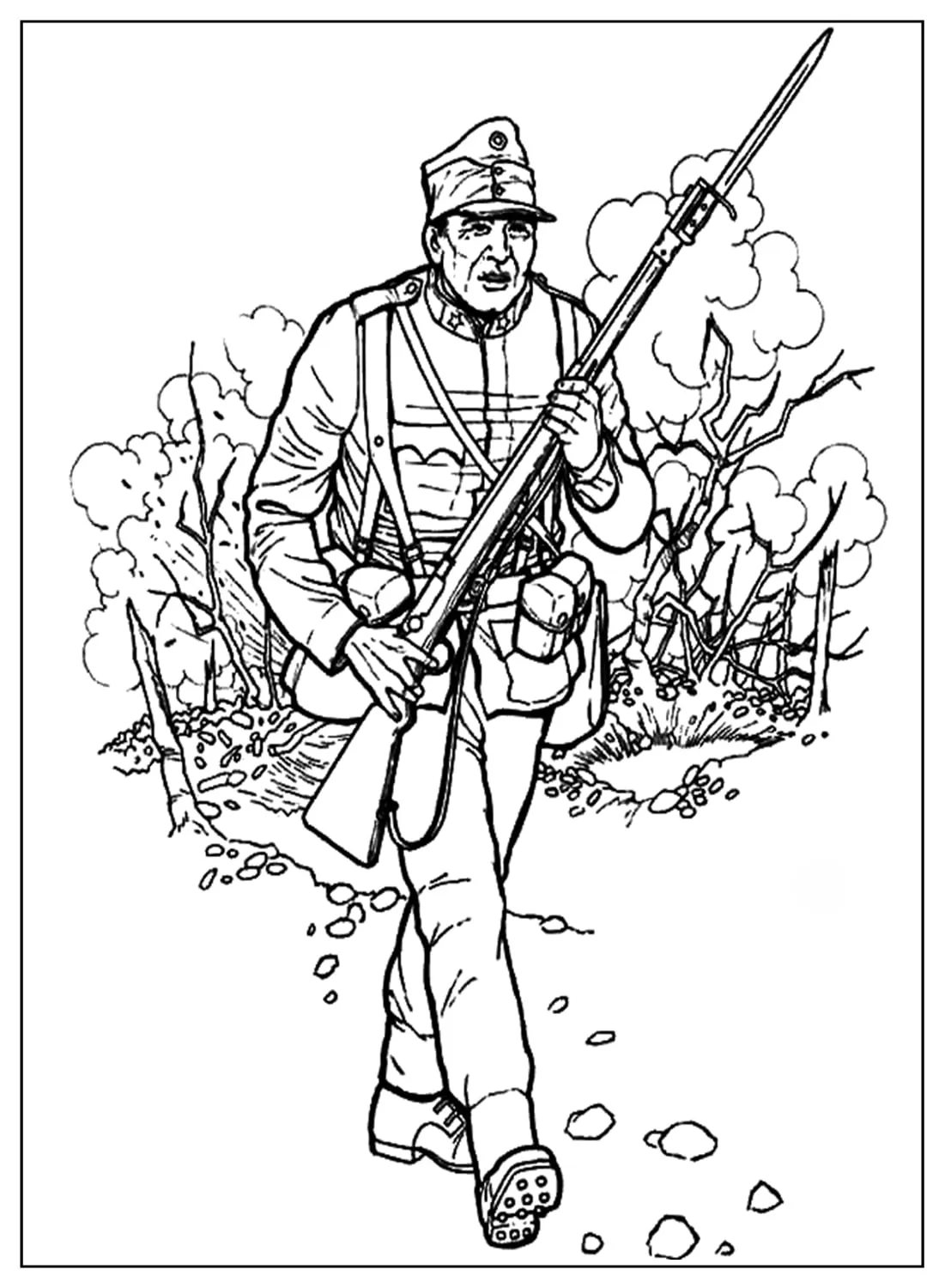 Veteranen dag tekening online kleuren