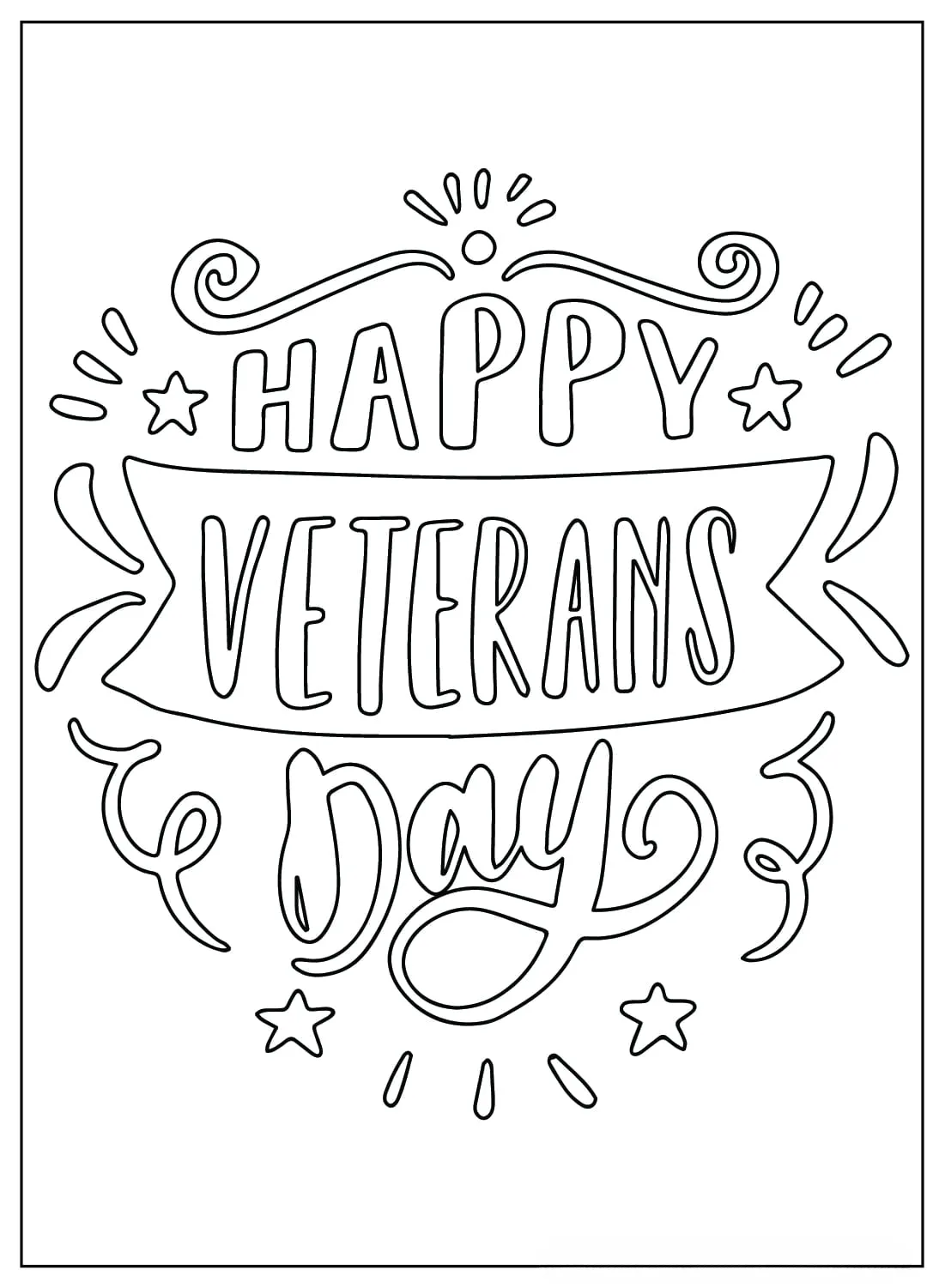 printbare Veteranen dag kleurplaten