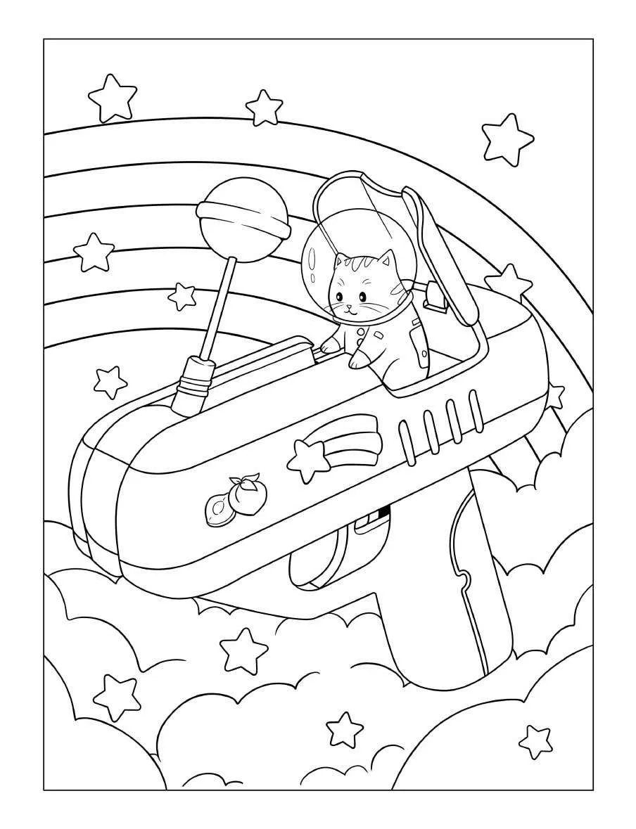 Kleurplaat Tiny Cats 48 unieke Tiny Cats tekening voor kinderen
