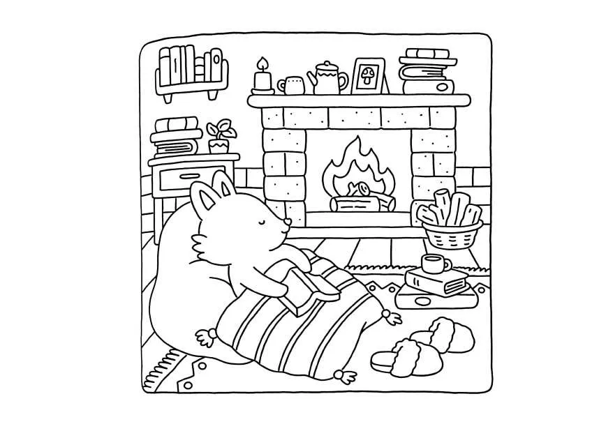 Kleurplaat Fuzzy Hygge 37 Kleurplaat Fuzzy Hygge gratis30