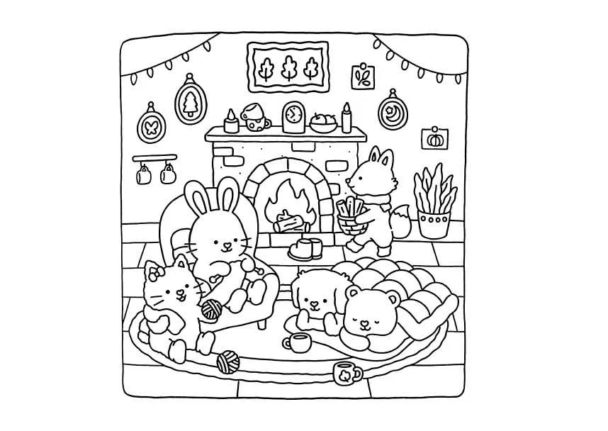 Kleurplaat Fuzzy Hygge 47 Kleurplaat Fuzzy Hygge gratis40