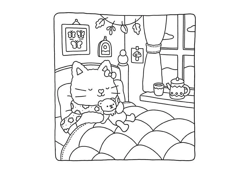 Kleurplaat Fuzzy Hygge 12 Kleurplaat Fuzzy Hygge gratis5