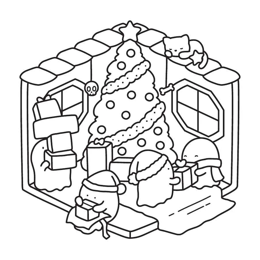 Kleurplaat Ghostly Cute Christmas 17 Kleurplaat Ghostly Cute Christmas10