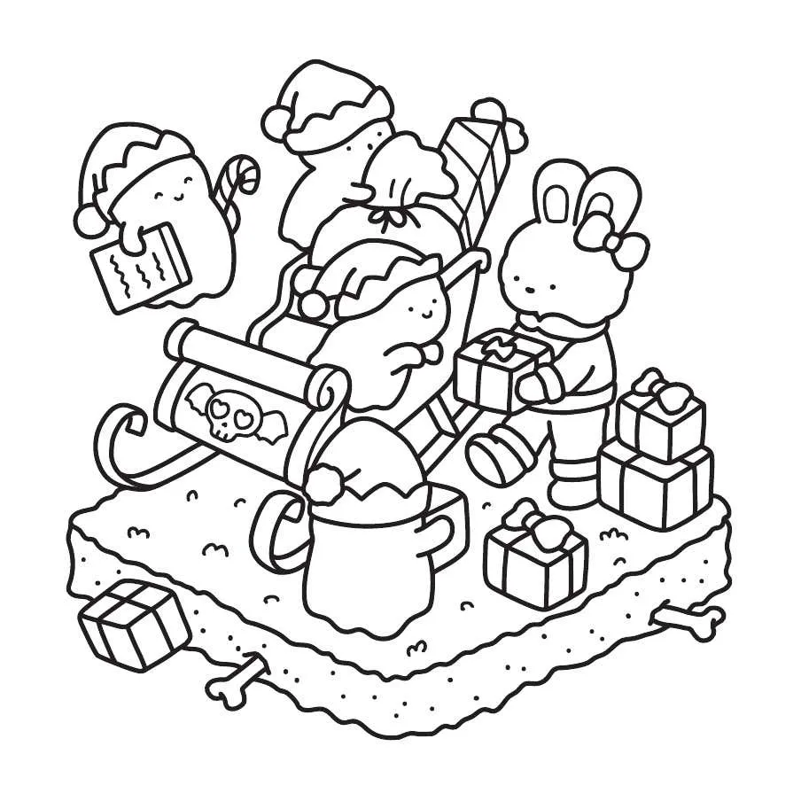 Kleurplaat Ghostly Cute Christmas 9 Kleurplaat Ghostly Cute Christmas2