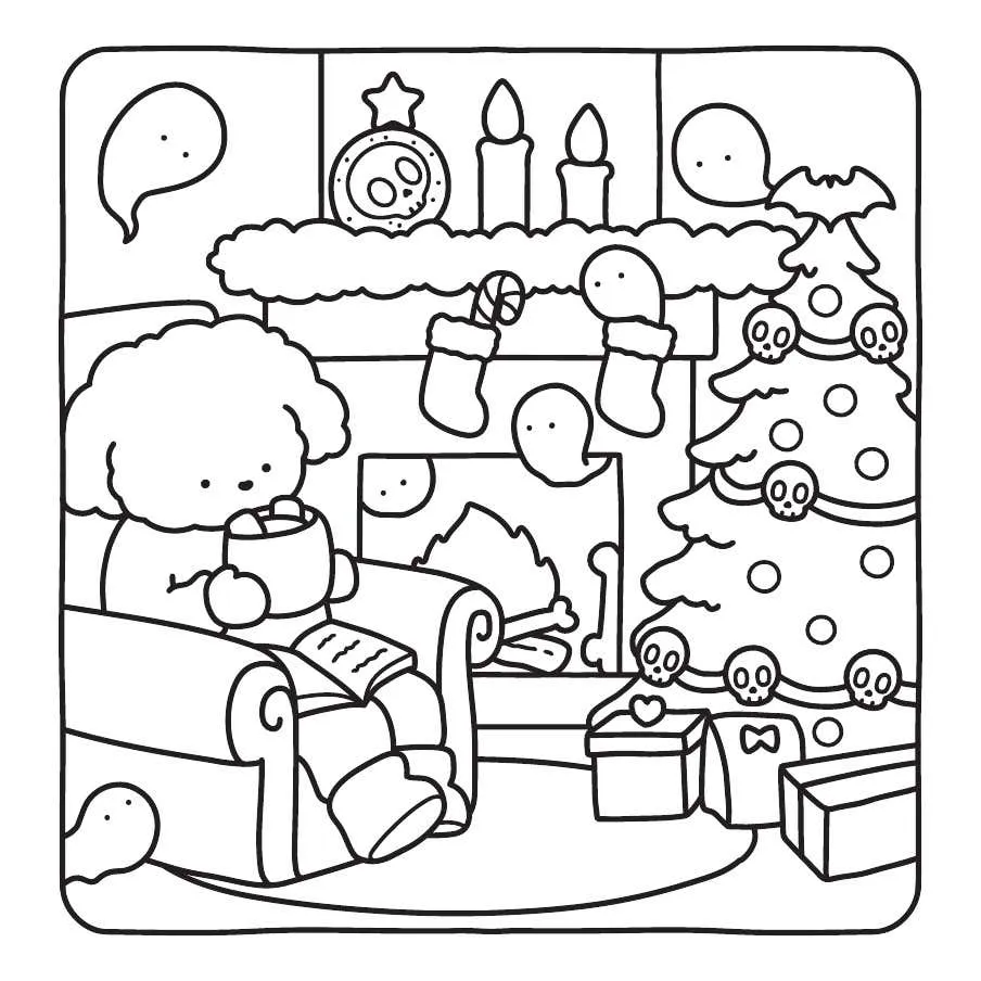 Kleurplaat Ghostly Cute Christmas 30 Kleurplaat Ghostly Cute Christmas23