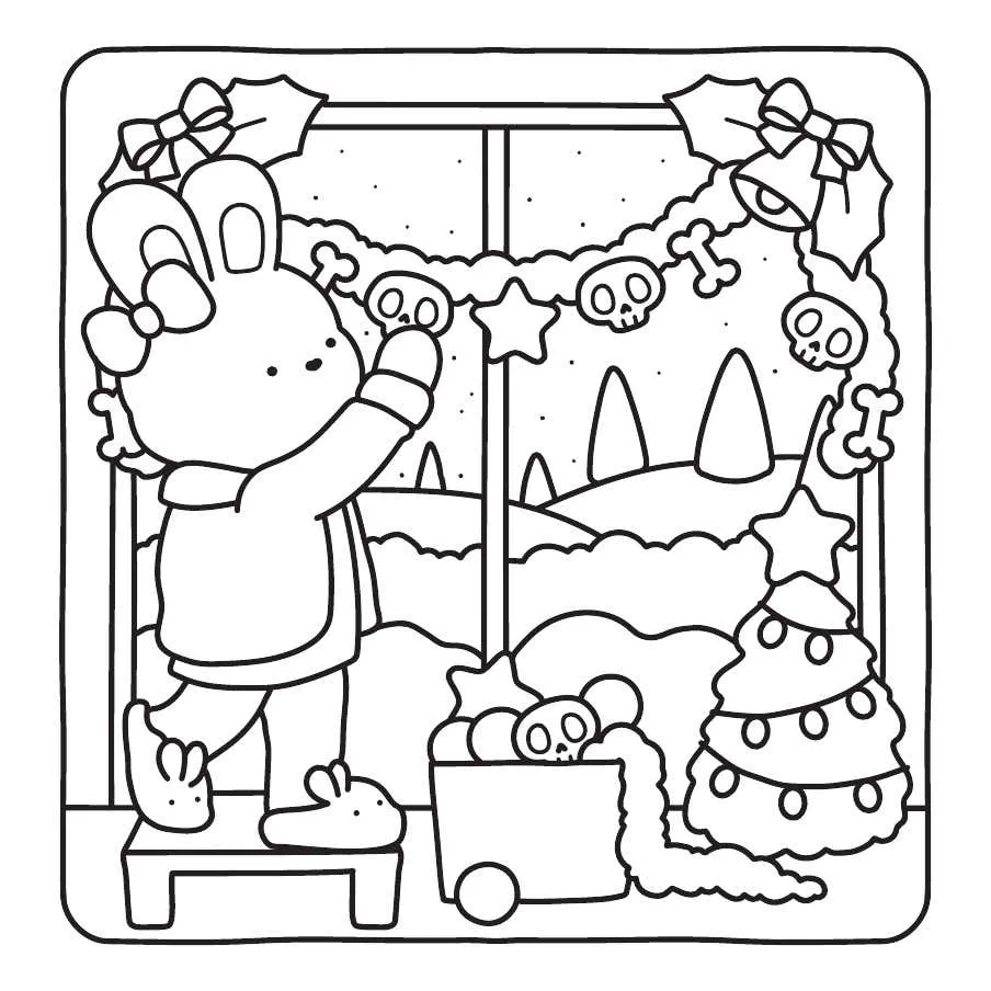 Kleurplaat Ghostly Cute Christmas 12 Kleurplaat Ghostly Cute Christmas5