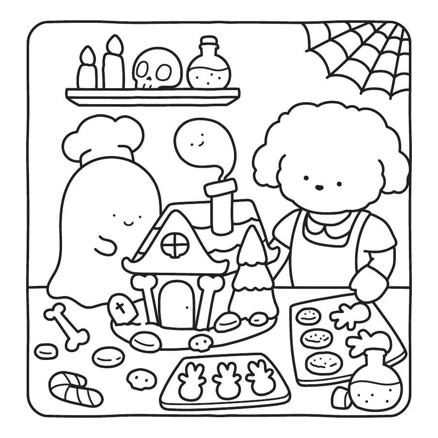 Kleurplaat Ghostly Cute Christmas 16 Kleurplaat Ghostly Cute Christmas9