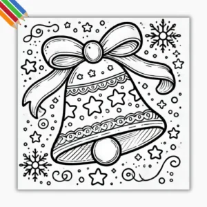 Kleurplaat Kerstklokken