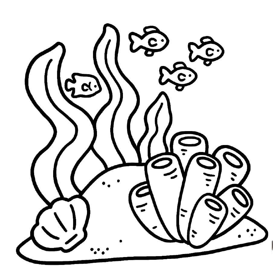 Kleurplaat Ocean Scene 44 Kleurplaat Ocean Scene37