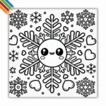 Kleurplaat Sneeuwvlok 5 Kleurplaat Sneeuwvlok thumbnail