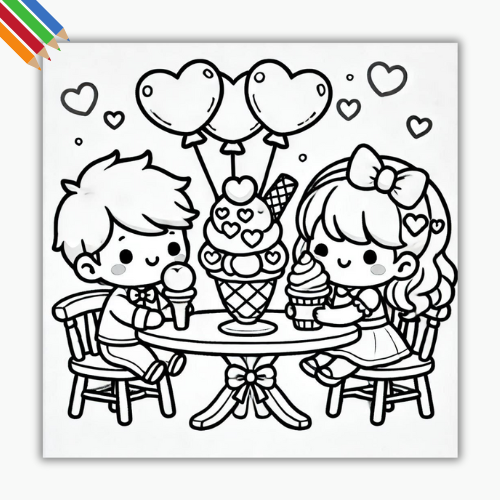 Kleurplaat Valentijnsdag thumbnail