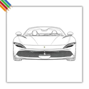 Kleurplaat Ferrari