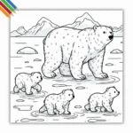 Kleurplaat Ijsbeer thumbnail