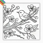 Kleurplaat Lente thumbnail