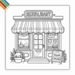 Kleurplaat Restaurant thumbnail