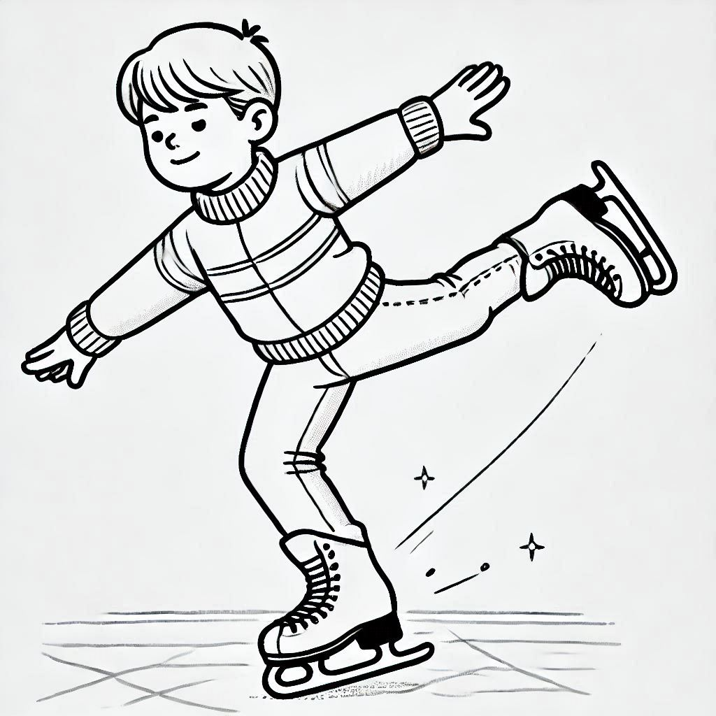 Kleurplaat Schaatsen 21 Kleurplaat Schaatsen Unieke14