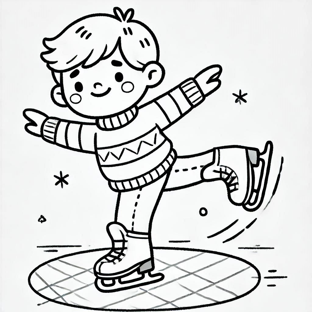 Kleurplaat Schaatsen 22 Kleurplaat Schaatsen Unieke15