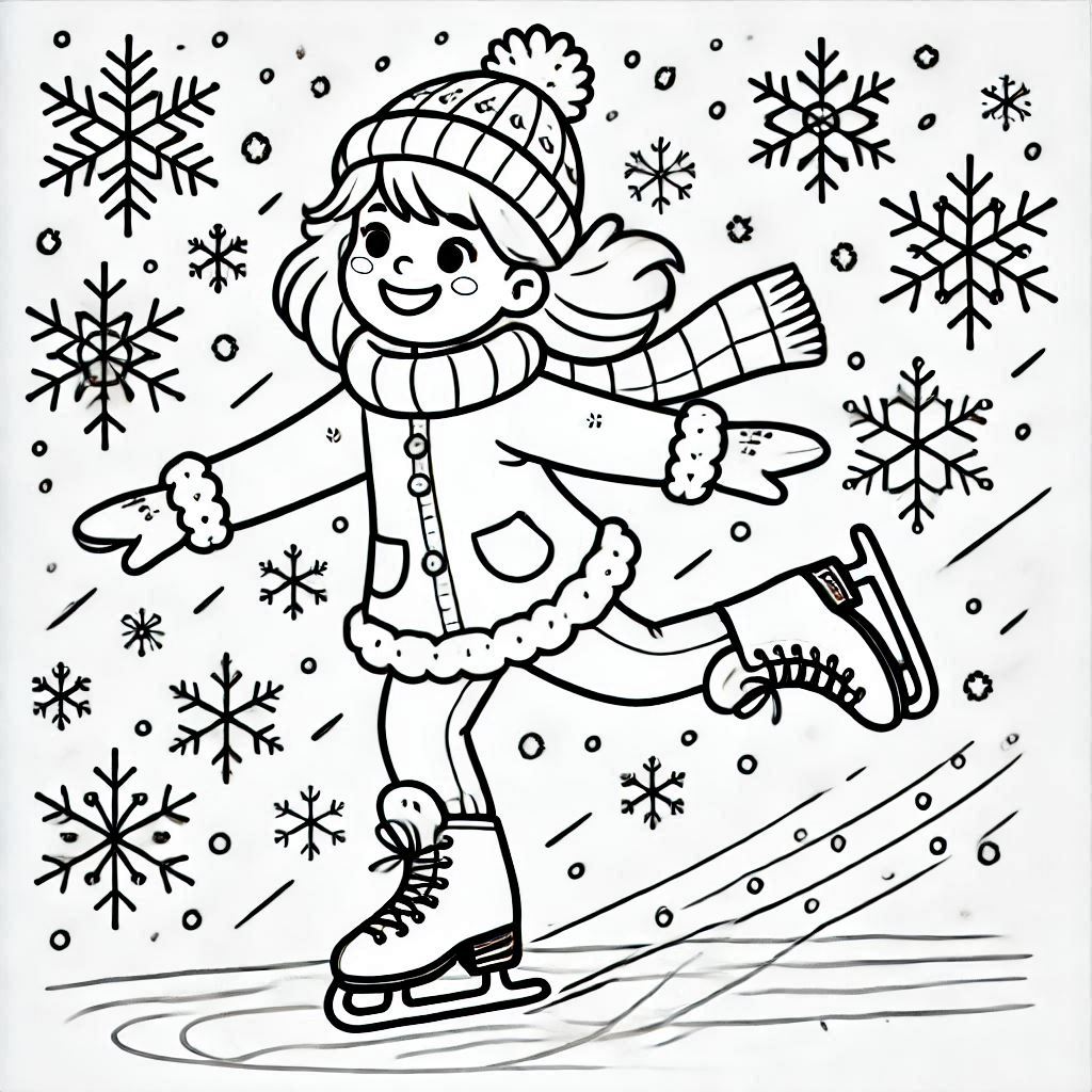 Kleurplaat Schaatsen 23 Kleurplaat Schaatsen Unieke16