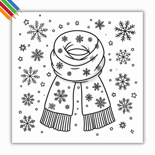 Kleurplaat Sjaal thumbnail