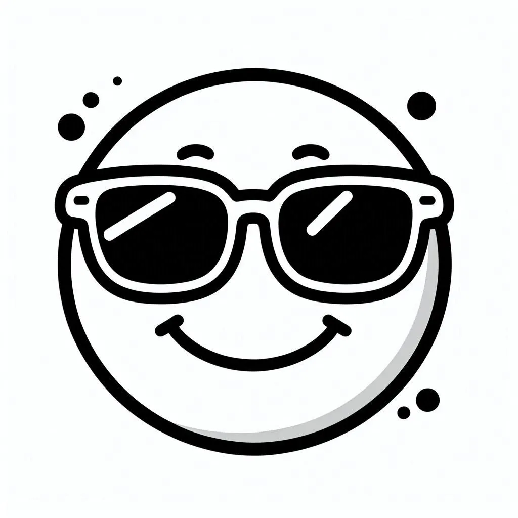 Kleurplaat Smiley Unieke7
